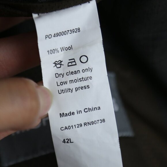 Michael Kors 100% Wool Classic Single Breasted Men's Grey Blazer Coat Size 42L - Picture 8 of 8